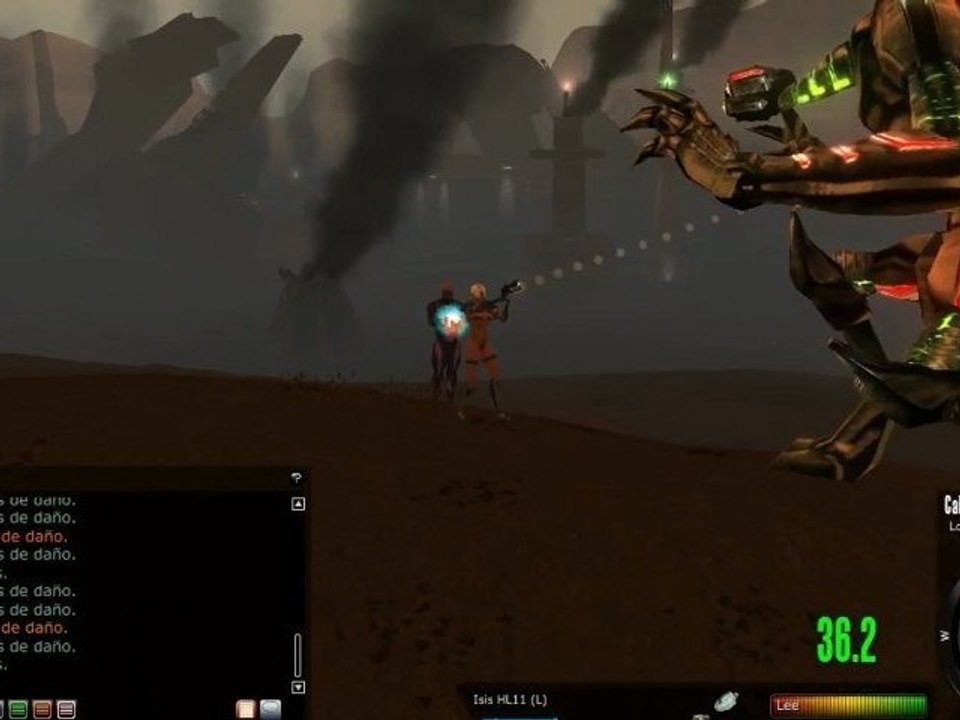 Sheina hunting Warlocks (Entropia Universe / game-play)