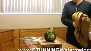 Watermelon Carvings - Carving a Watermelon