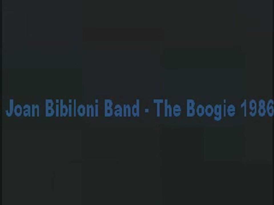 80's Boogie soul - Joan Bibiloni Band - The Boogie 1986