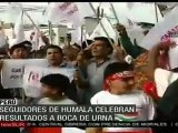 Seguidores de Ollanta Humala festejan en Perú