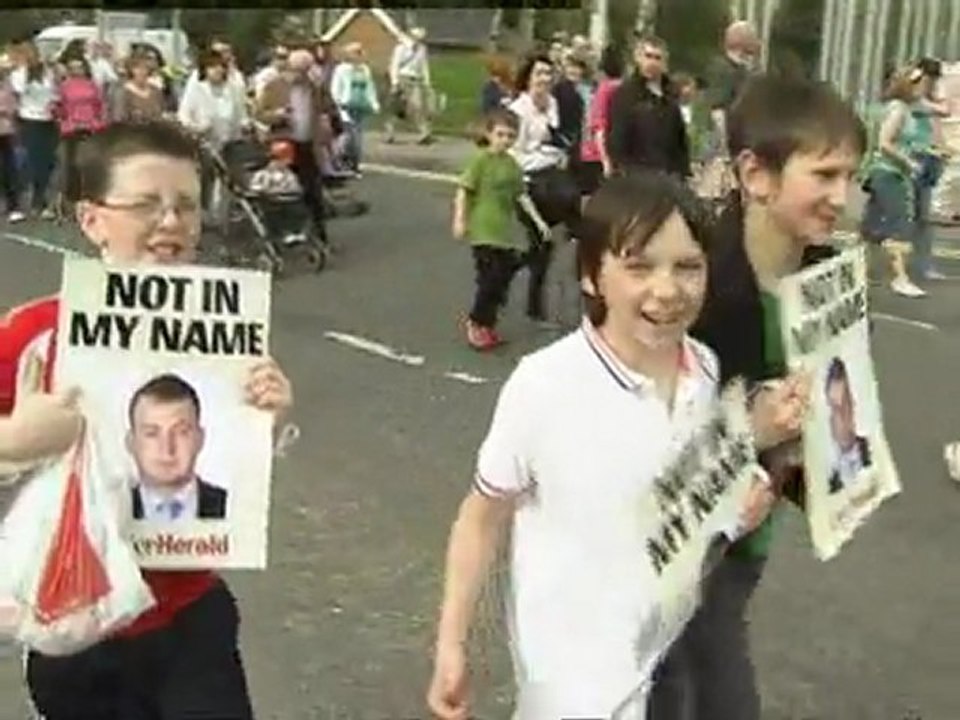 Thousands march for peace in Omagh