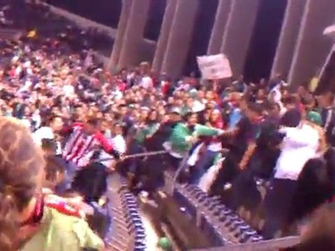 Soccer Fan Tossed Down Three Rows of Seats During Brawl