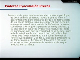 Terapia Psicológica - Padezco Eyaculación Precoz