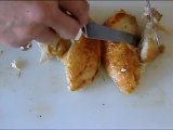 Découpe du poulet rôti
