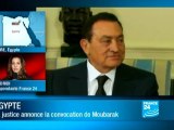 Egypte : Hosni Moubarak sort de son silence pour dénoncer une 