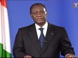 Ouattara appelle les Ivoiriens au calme et à la réconciliation