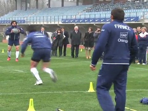 Visite de Chantal Jouanno au Centre National de Rugby