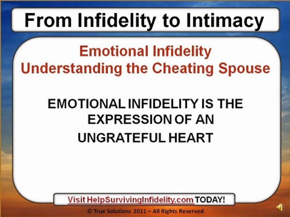 Emotional Infidelity - Understanding the Cheating Spousekeywords here.