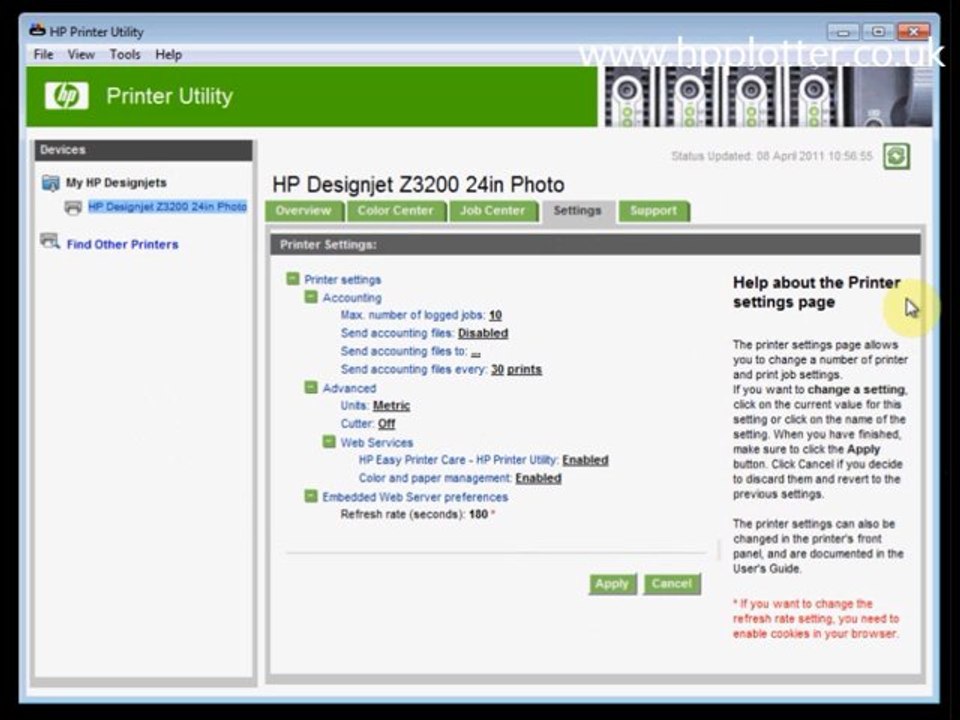DesignJet Z3200 disable cutter