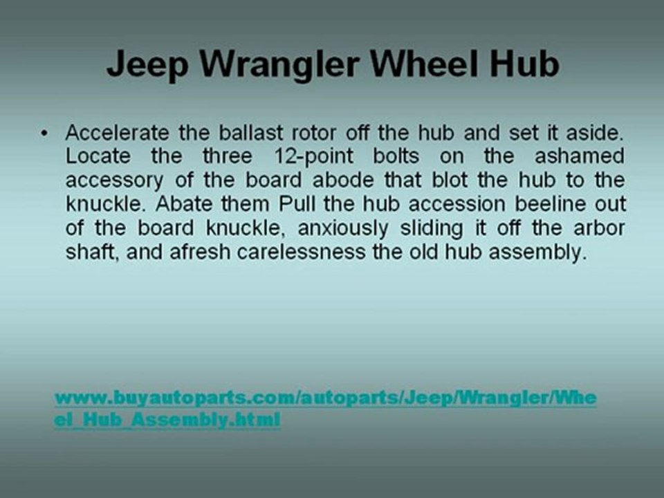 Jeep Wrangler Wheel Hub