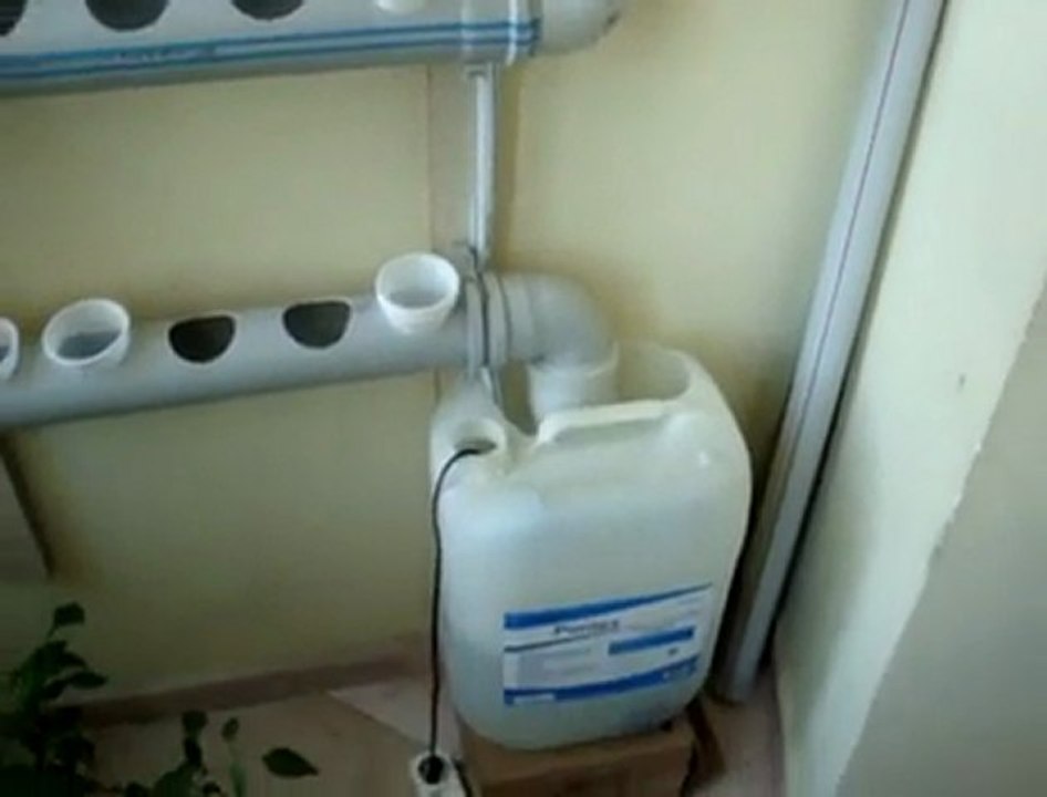 Duvarda pimaş borular içinde topraksı tarım düzeneği