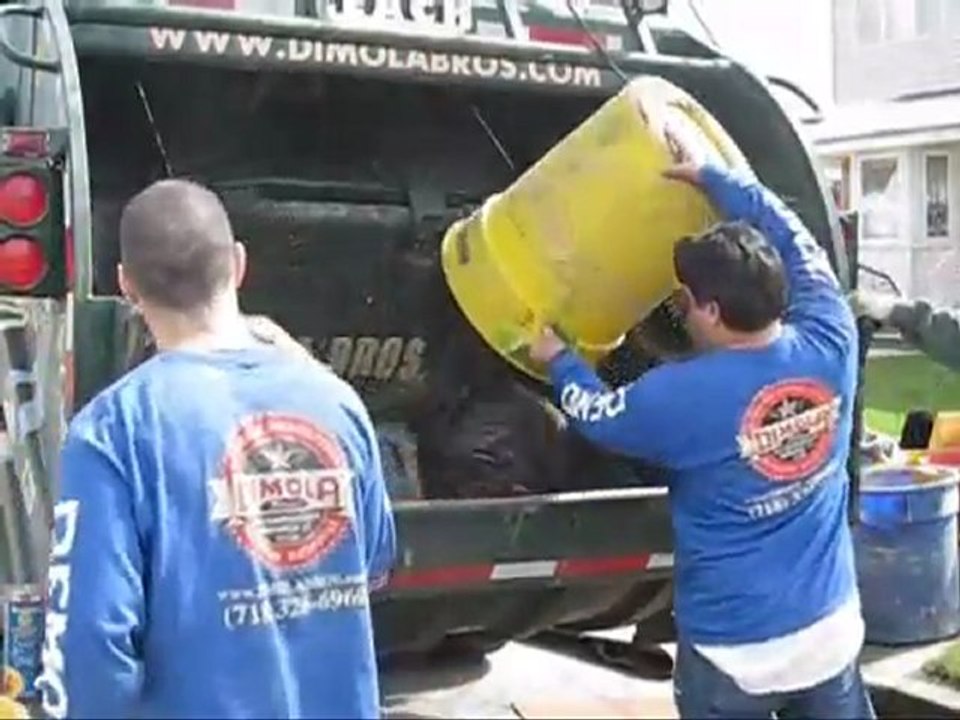 Video of Dimola Bros Garbage Crushing. Brooklyn Rubbish Removal Company 718-326-6969 NYC