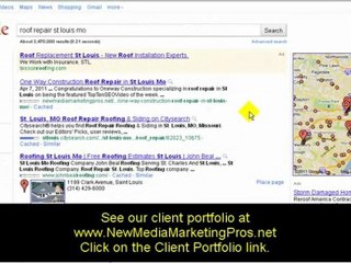 St Louis Roof Repair gets top organic rankings