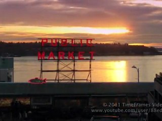 RED SKY AT NIGHT - Seattle's Pike Place Market Sunset