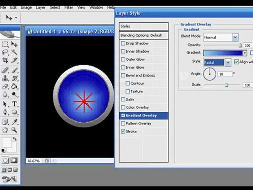 animated glowing orb button