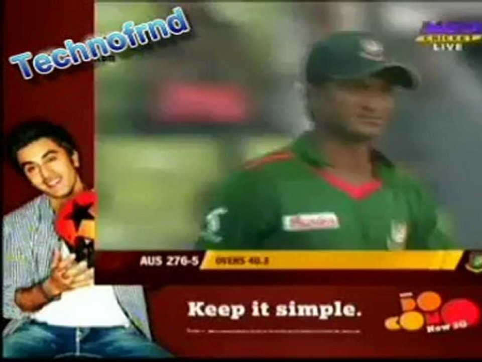 Bangladesh Vs Australia 3rd ODI 2011 Highlights HQ P2(13th april)