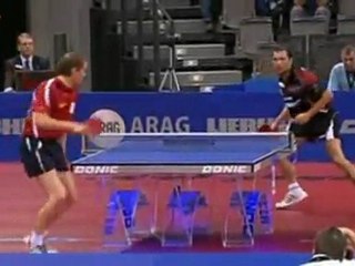 Behind the back! Incredible table tennis shot