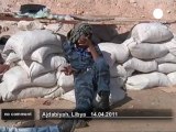 Libyan rebels defend the town of Ajdabiyah - no comment