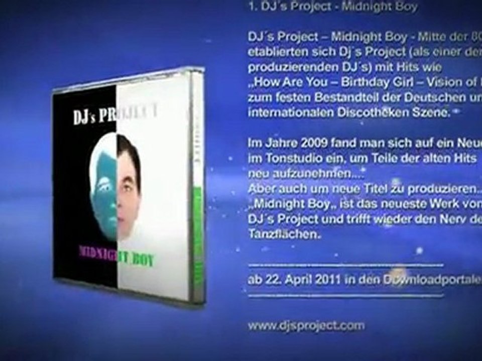 DJ´s PROJECT - MIDNIGHT BOY - Promotrailer