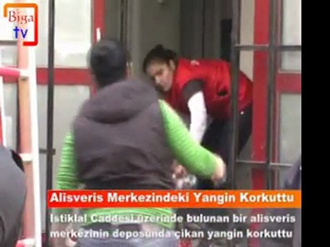 BigaTV.net - Alışveriş Merkezindeki Yangın Korkuttu