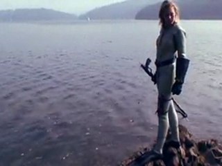 Silver Smooth-skin Rubber Wetsuit Frogwoman