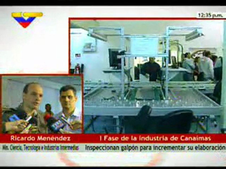 Autoridades estiman inaugurar 1ra. Fase de Fábrica de Computadoras Canaima a mediados de mayo