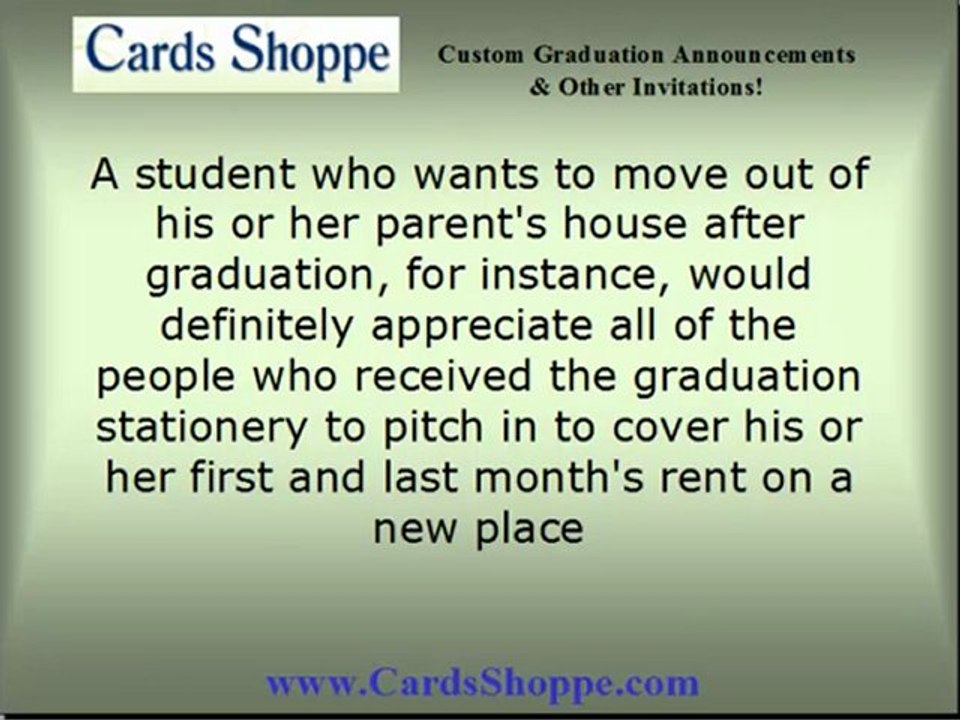 Graduation Announcements and Graduation Invitations For The New Graduate