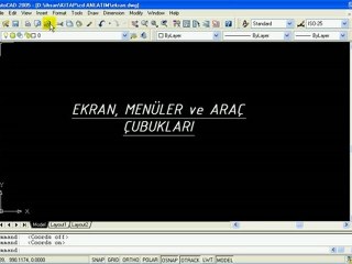 Ekran, Menü ve Araç çubukları