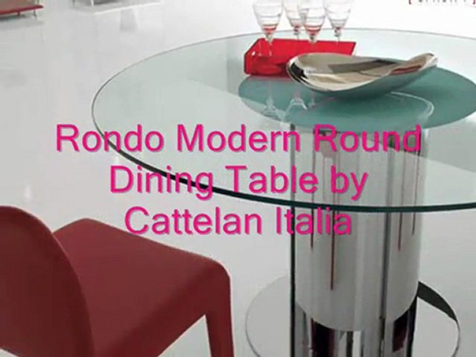 Rondo Modern Round Dining Table by Cattelan Italia