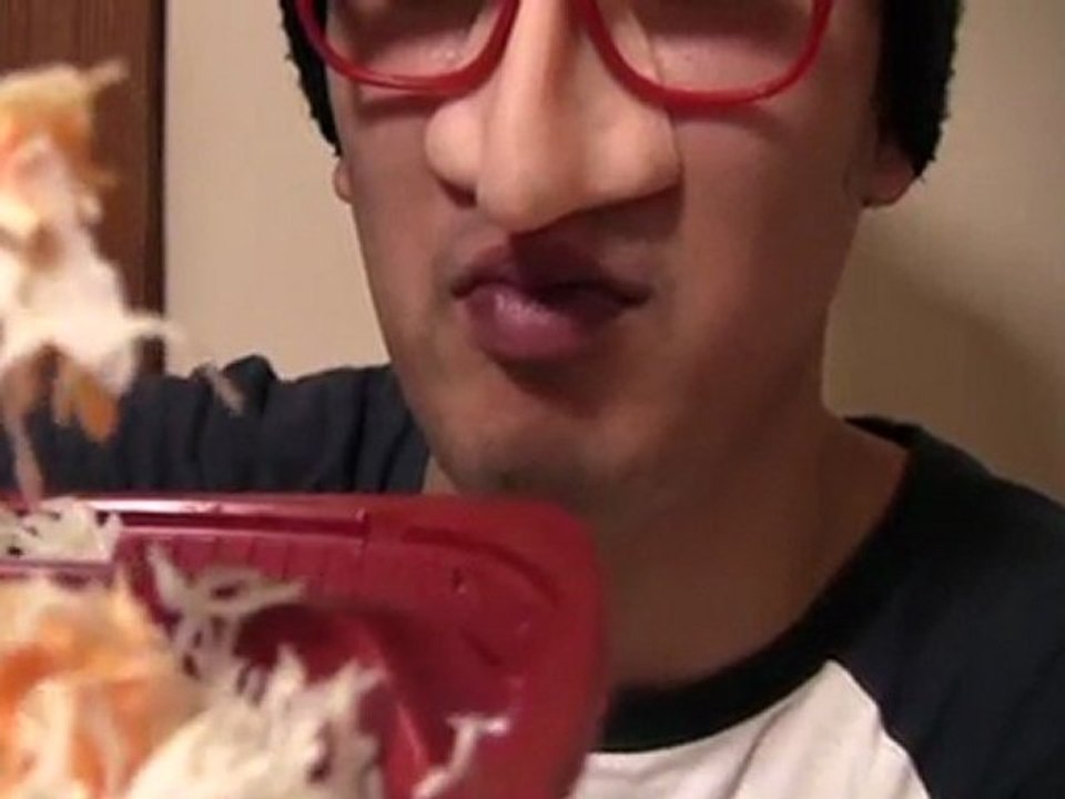 オリジンのスマイル唐揚げ弁当飯動画110414その1