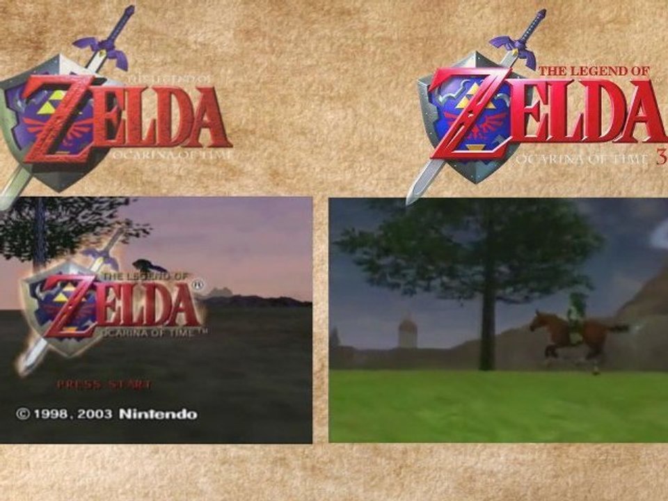 Zelda : Ocarina Of Time/ 3DS - comparaison introduction
