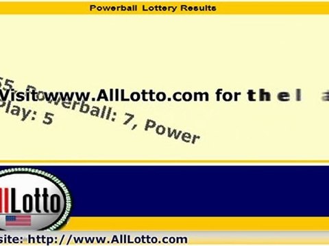 Powerball Lottery Drawing Results for April 16, 2011