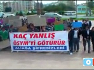 ALİAĞA'DA YGS EYLEMİ