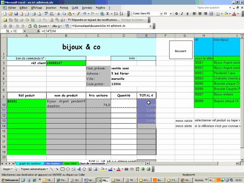 bon de commande p3 fin du bon de commande
