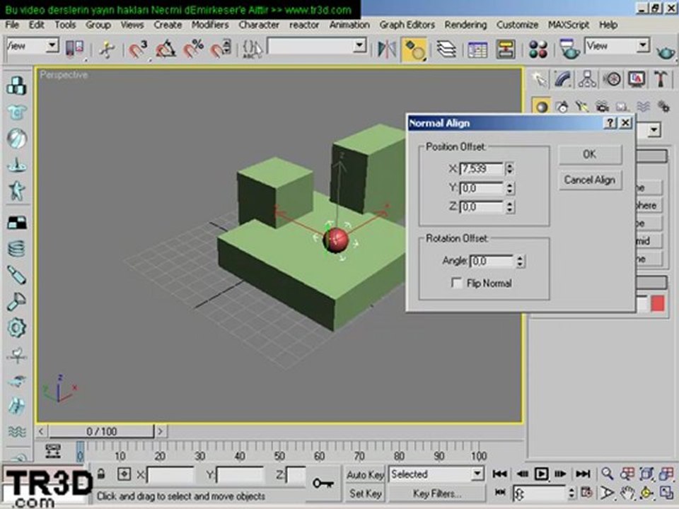 3dsmax nesne hizalama