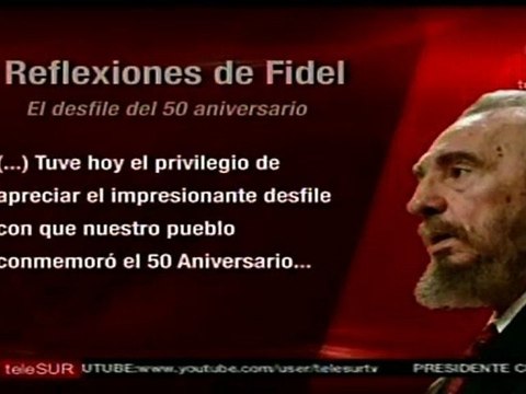 Fidel Castro elogia desfile por 50 años de Playa Girón