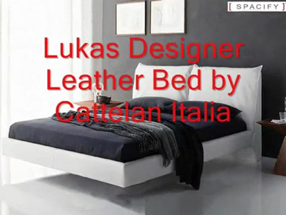 Lukas Designer Leather Bed by Cattelan Italia