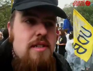 Vidéo Ouest-France - Jeunes de l'UDB à Quimper (Tchernoby-Day)