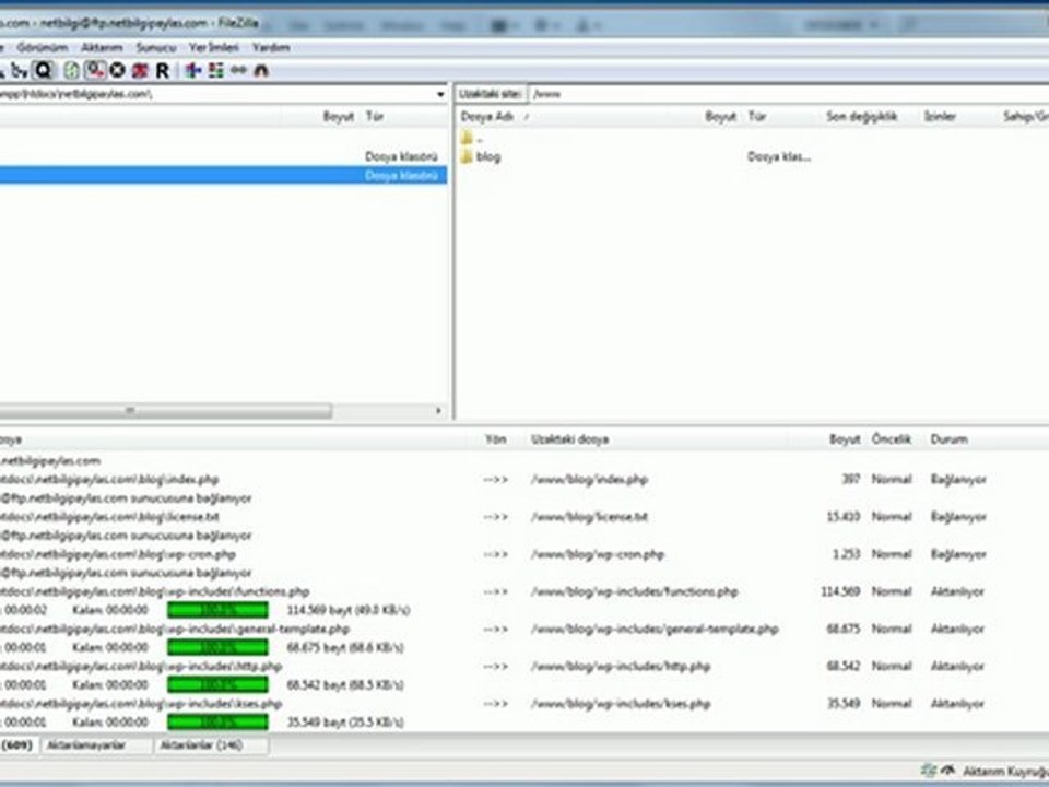 4 - Ftp Programı Ayarları ve Dosyaların Yüklenmesi (teknoctrl.com)