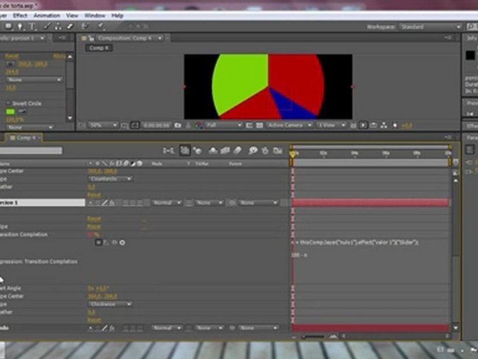 Grafico de torta con porcentajes - Tutorial After Effects
