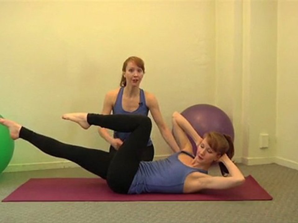 How to Do Pilates Criss Cross Exercise Women's Fitness video