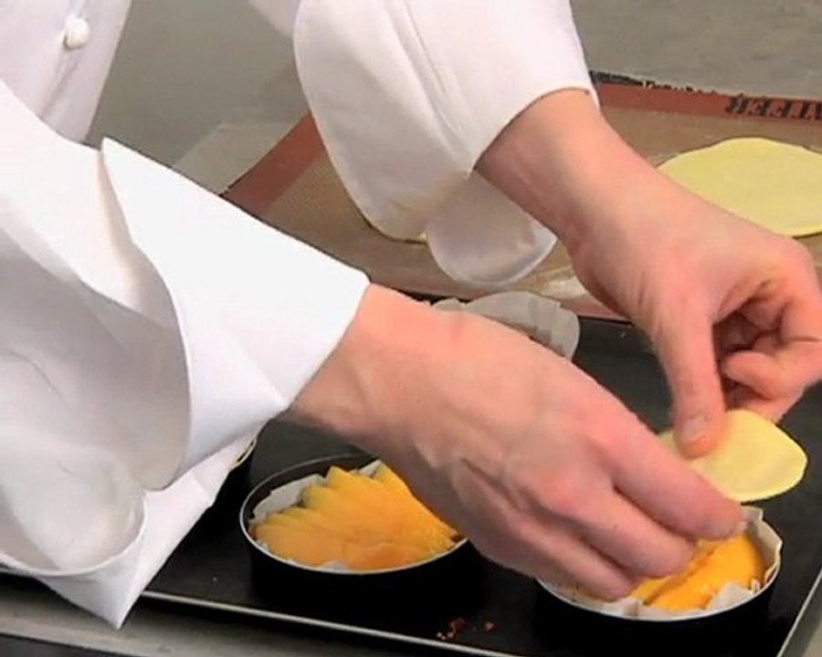 Tatin de mangues caramélisées au citron vert