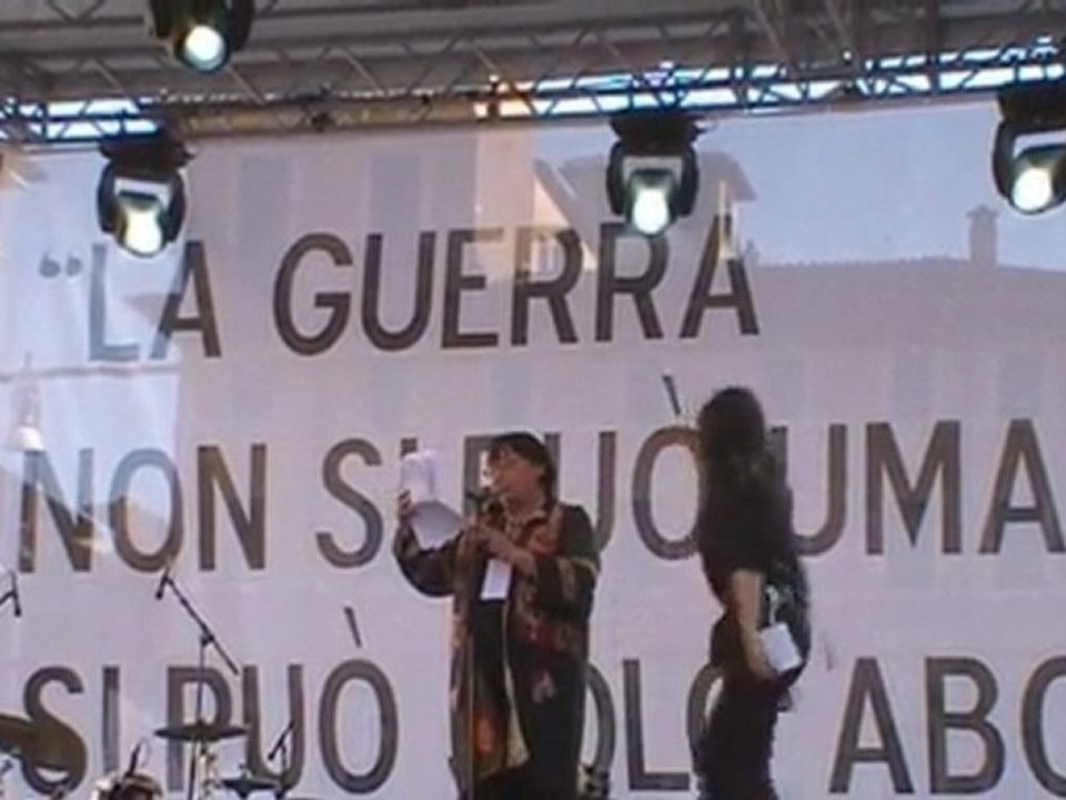 Luisa Morgantini  con --Emergency-- il  "2 aprile" CONTRO LA GUERRA a p. Navona Roma