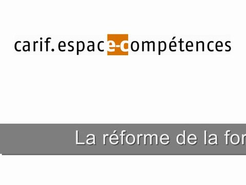 5 Réforme de la formation professionnelle - Matinale Espace Compétences