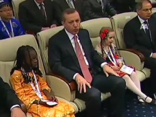 ERDOĞAN,ÇOCUKLARI KABUL ETTİ