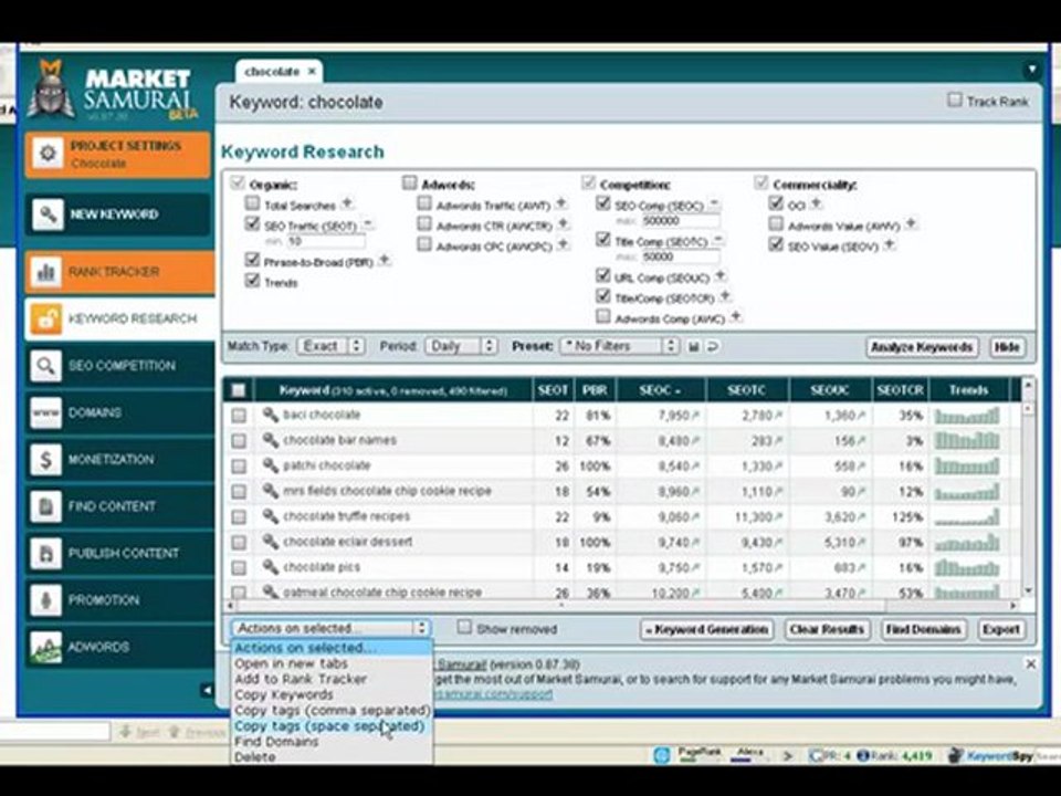 Market Samurai Review - Keyword Research Pt 2