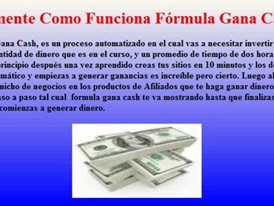 Formula Gana Cash realmente funciona
