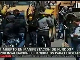 Reprimen protesta de kurdos en Turquía