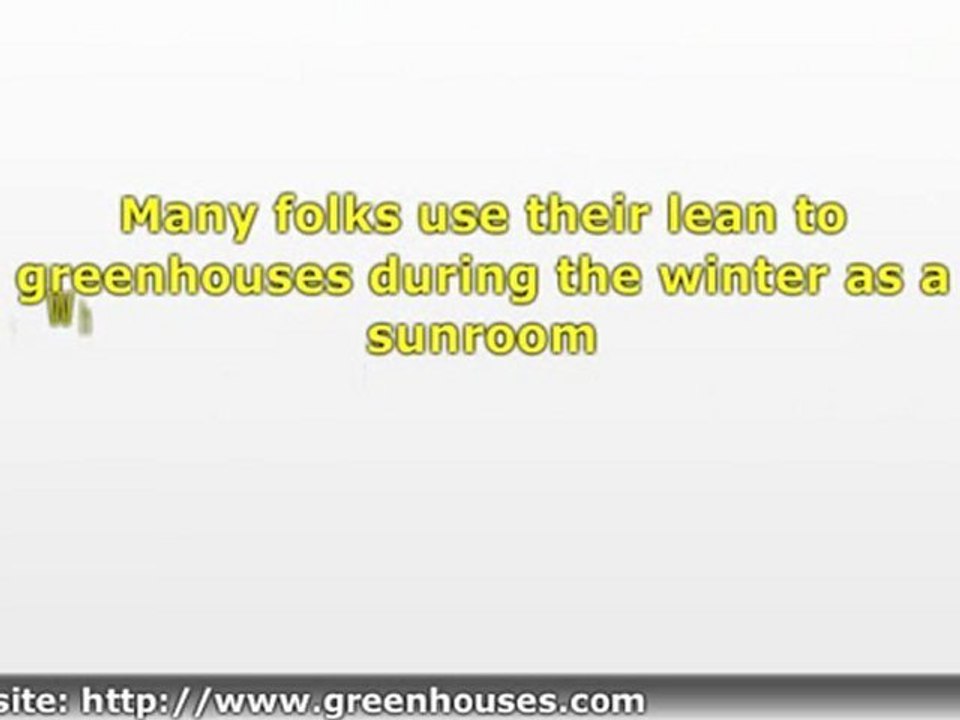 Lean-to Greenhouse