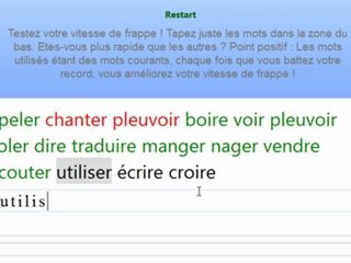 Vitesse de frappe en une minute.
